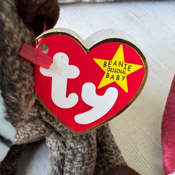 🐵 TY Beanie Babies Pair – Cheeks & Schweetheart (1999) 🐒✨ - Picture 6 of 14